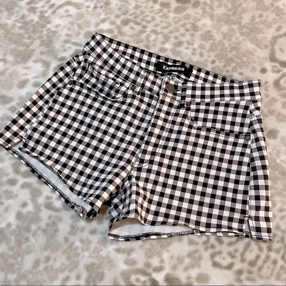 EXPRESS | Gingham High Rise Shortie Size 4